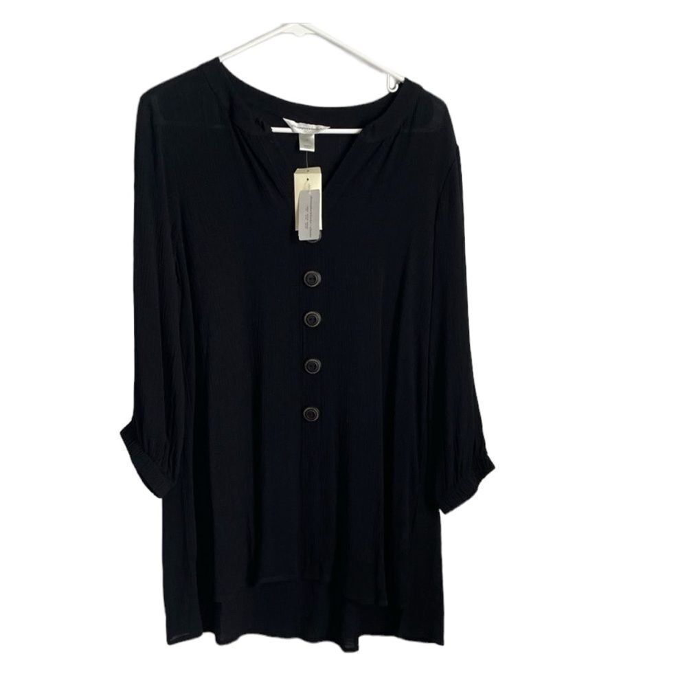 Christopher & Banks Black Blouse Size S